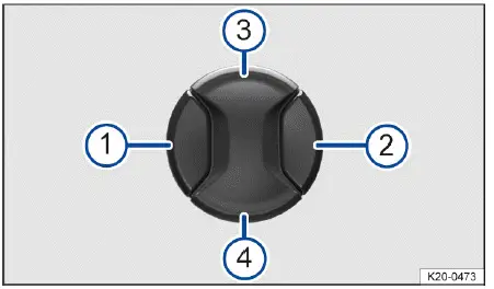 Volkswagen ID.4 - Fig. 2 Switch on the driver seat: Adjusting the lumbar