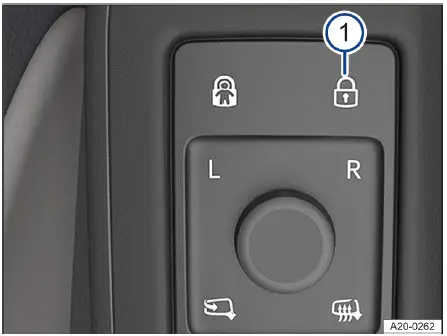 Volkswagen ID.4 - Fig. 1 In the driver door: Control for central locking.