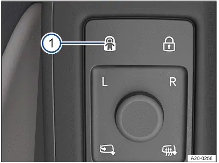 Volkswagen ID.4 - Fig. 1 In the driver door: Control for the electric child