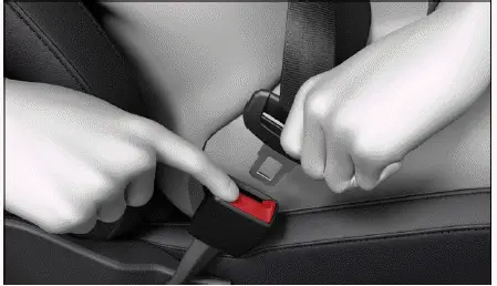 Volkswagen ID.4 - Fig. 2 Releasing the buckle tongue from the safety belt