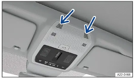 Volkswagen ID.4 - Fig. 1 In the roof console: interior monitoring sensors