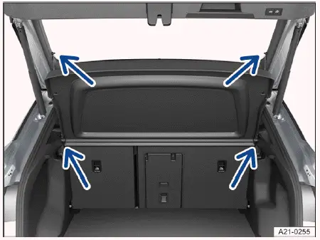 Volkswagen ID.4 - Fig. 1 In the luggage compartment: Installing 