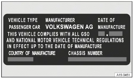 Volkswagen ID.4 - Fig. 2 Safety certificate (general example).