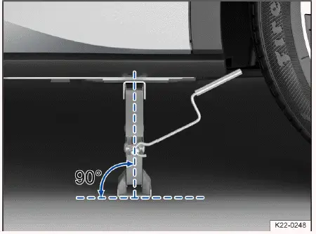 Volkswagen ID.4 - Fig. 2 Correct jack setup.