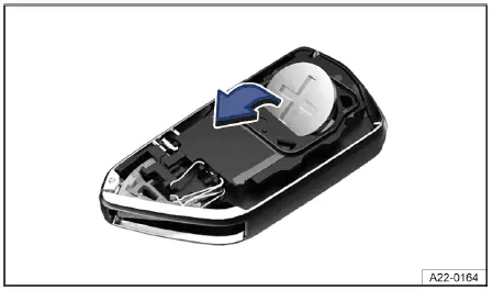 Volkswagen ID.4 - Fig. 2 Vehicle key: replacing the button cell battery